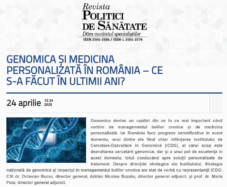 Revista „Politici de Sănătate”: interviu cu echipa de conducere a ICDG despre progresele României în domeniul genomicii